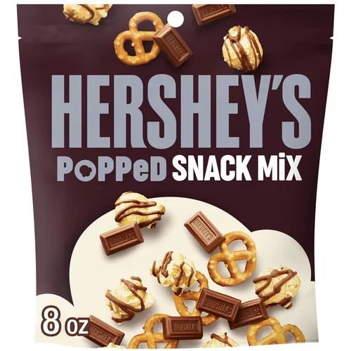 Miniatura 4 de HERSHEY'S Chocolate con leche, palomitas de maíz y pretzel Popped Snack Mix Bag, 4 oz