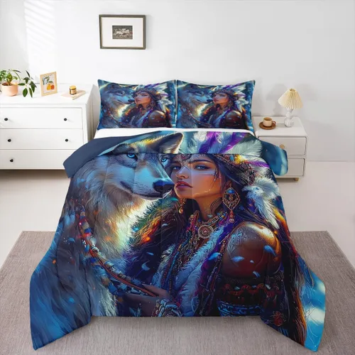 Miniatura 27 de Erosebridal Yoga Gifts Comforter Set for Kids Boys Girls Yoga Chakras Bedding Sun and Moon Duvet Set Boho Tribal Comforter Twin with 1 Pillowcase