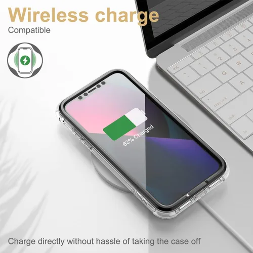 Miniatura 6 de SURITCH Funda transparente para iPhone 11 (solamente) de 6.1 pulgadas, [protector de pantalla integrado] cubierta protectora de cuerpo completo a