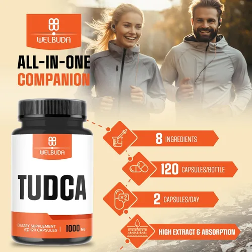 Miniatura 6 de Suplemento Tudca 8 en 1 de 1000 mg – 120 cápsulas durante 2 meses – Extra fuerte con cardo mariano, probióticos, raíz de remolacha, diente de león