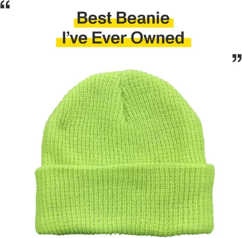 Miniatura 58 de KBETHOS Cómoda colección de gorros suaves y holgados de algodón de punto acrílico para invierno, cálido sombrero de esquí holgado unisex varios