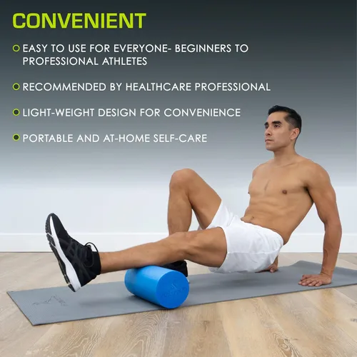 Miniatura 6 de ProsourceFit Flex Foam Rollers for Muscle Massage, Physical Therapy, Core & Balance Exercises Stabilization Azul 12"x6