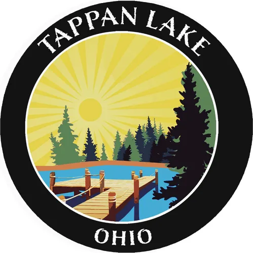 Lake Dock - Tappan Lake - Ohio 3.5 pulgadas ventana coche camión calcomanía vacaciones aventura tema novedad apliques
