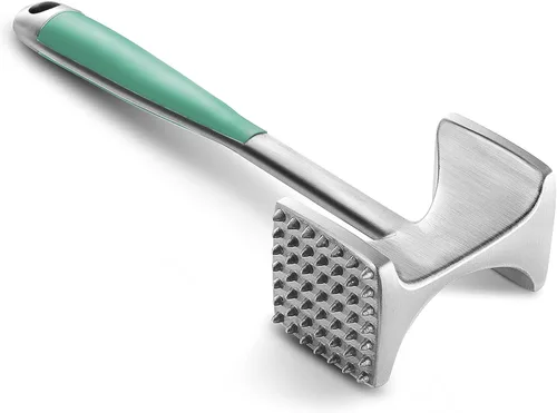 Miniatura 9 de KITEXPERT Martillo ablandador de carne con mango de agarre cómodo, mazo de doble cara para cocina, resistente para ablandar bistec, carne de res