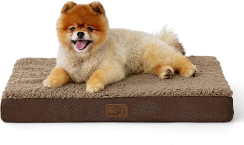 Miniatura 61 de Bedsure Camas para Perros Tamaño Grande - Cómodas Camas Planas para Mascotas con Funda Lavable Extraíble, Alfombrilla de Espuma Ortopédica