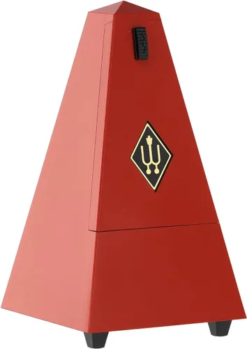 Miniatura 3 de Wittner 903558 Metrónomo de carcasa de plástico con campana, rojo oscuro