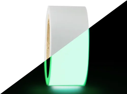 Miniatura 7 de T.R.U. PGD-6 Cinta que brilla en la oscuridad: 1/2 pulgada de ancho x 30 pies de largo (verde lima luminiscente). Verde - 6 Hrs.