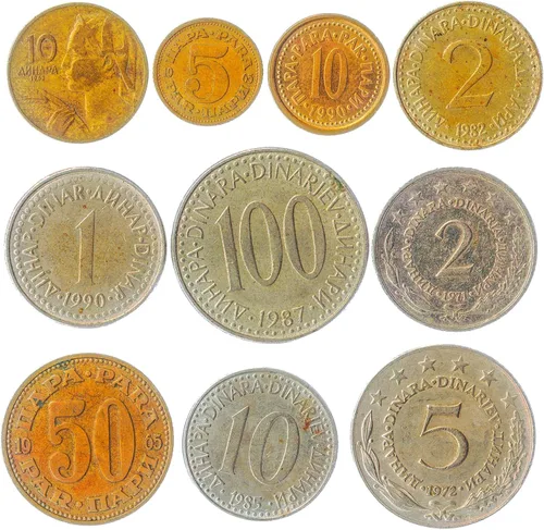 Miniatura 15 de Malta 10 Monedas Mixtas Moneda Maltesa Mils Céntimos Desde 1972