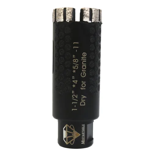 Miniatura 5 de Broca de núcleo seco de diamante soldada con láser de 1-1/4 "Broca de granito de 1 1/4 pulgadas para mármol, cuarzo, piedra dura