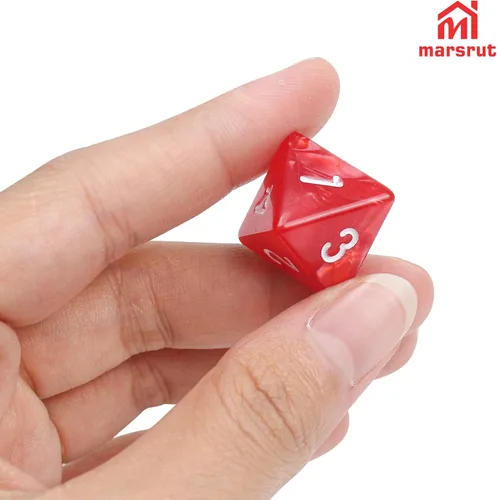 Miniatura 7 de Juego de 10 dados de 8 caras, D8 surtidos poliédricos con números para juegos de mesa DND RPG MTG, actividades en el aula, fiesta, mesa