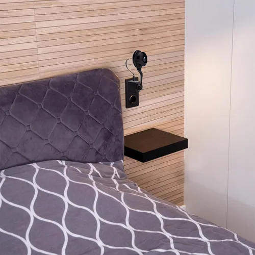 Miniatura 4 de Marsrut Cargador USB Nest Camera Plug Mount: 360 rótula ajustable de pared de toma de corriente alterna soporte para cámara interior, sin cables ni