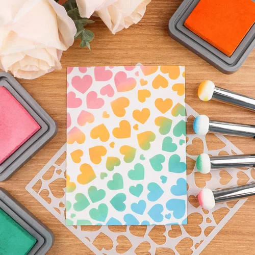 Miniatura 7 de Briartw Paquete de 20 aplicadores de esponja, mini punteros de papel para hacer tarjetas, herramientas de manualidades para mezclar tarjetas