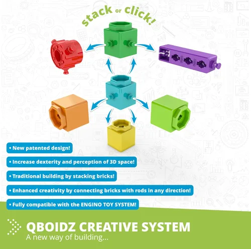 Miniatura 5 de STEM Qboidz - Juego de iniciación para guardería escolar de 3 a 6 años (1-2 estudiantes en caja de plástico), kit escolar y escolar en casa