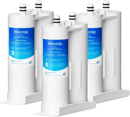 Waterdrop Repuesto para filtro de agua para refrigerador EWF01®, FC-300, FC300, EFF-6018A, 241988703, 3 filtros (el paquete puede variar)