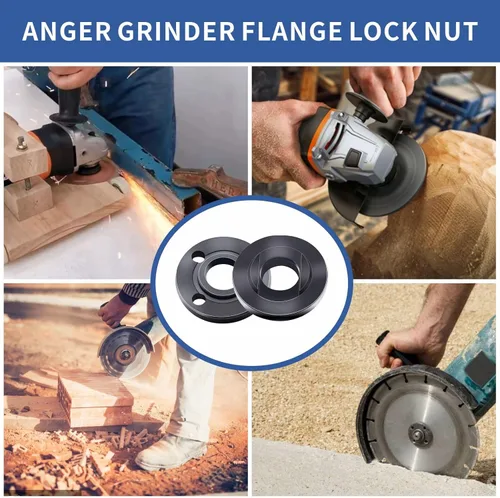 Miniatura 7 de 7 piezas de kit de llave de tuerca para amoladora angular, llave de tuerca de amoladora angular, 5/8-11 brida de metal con tuerca de bloqueo