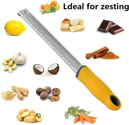 Miniatura 4 de Zester de limón, rallador de queso, juego de ralladores de acero inoxidable 304 de alta calidad, para queso parmesano, cítricos, limón, lima