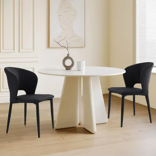 Miniatura 12 de Homcosan Juego de 4 sillas de comedor, modernas sillas de cocina con estructura cruzada y exquisito diseño de tuberías, fácil montaje, sillas