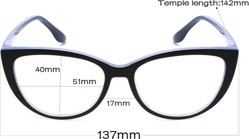 Miniatura 2 de Paquete de 3 lentes de lectura con bloqueo de luz azul, elegantes ojos de gato, lectores de computadora, antifatiga ocular y deslumbramiento