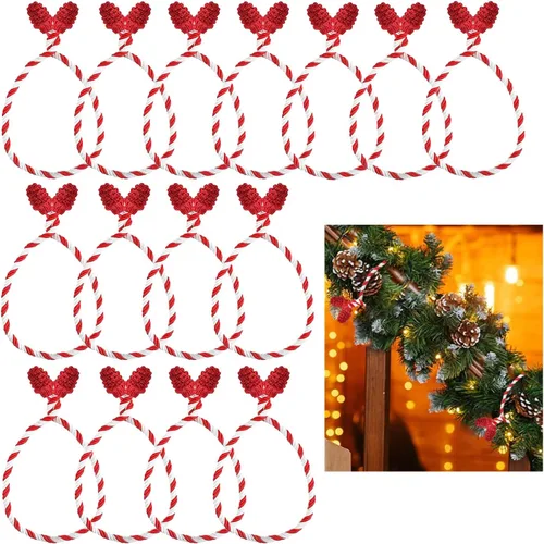 Miniatura 9 de 15 lazos de guirnalda para el día de San Valentín, lazos decorativos flexibles, reutilizables y anudados para envolver regalos de Navidad
