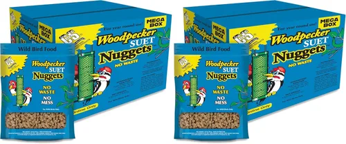 C&S Pepitas de Sebo para Picoteo de Pájaros Carpinteros, Caja Mega de 8 Libras (Paquete de 2)