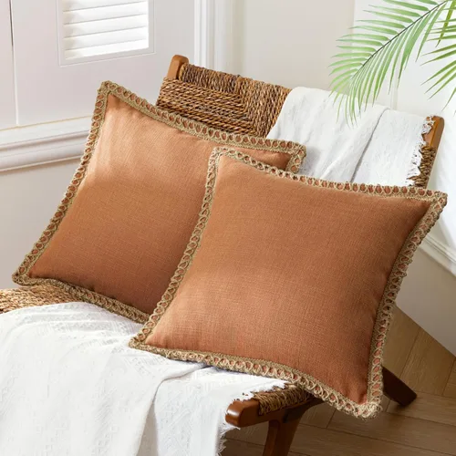 Miniatura 38 de Phantoscope Farmhouse - Fundas de almohada decorativas para exteriores, Poliéster & Mezcla de poliéster, Beige, 18" x 18