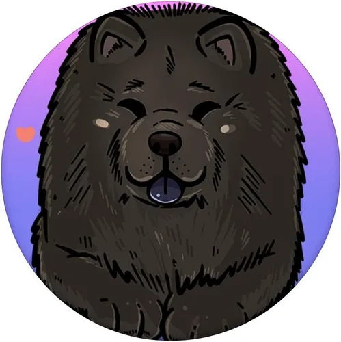 Miniatura 5 de PopSockets - Agarre y soporte para teléfonos y tabletas, diseño de cachorro, color negro, Negro