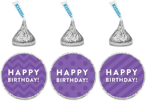 Miniatura 12 de Andaz Press Trío de etiquetas de gotas de chocolate, feliz cumpleaños, lunares, cheurón, rayas, aguamarina, paquete de 216, se adapta a recuerdos