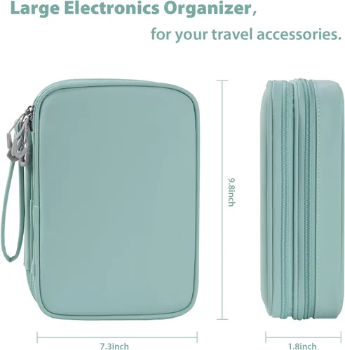 Miniatura 2 de Bevegekos Funda para accesorios para tablet, organizador de electrónica grande de viaje para cargadores y cables, tabletas de 7.9 pulgadas