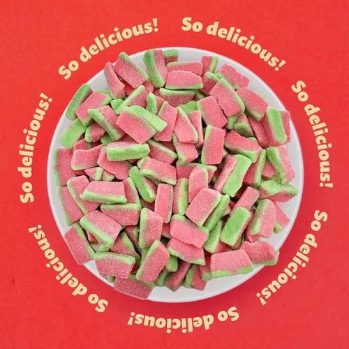 Miniatura 5 de Cuñas de sandía Paquete de 2 libras Caramelos de gomita, agrios y dulces