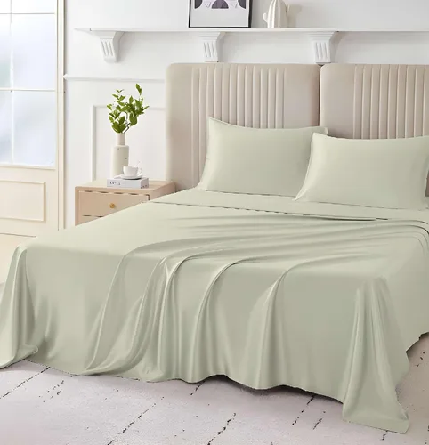 Miniatura 11 de SlumberWell Giza Sheets Twin - Sábanas de 100% algodón egipcio Giza - Juego de 4 piezas - Tamaño individual - Gris oscuro sólido