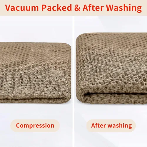 Miniatura 215 de Homaxy Trapos de cocina de 100% algodón, tejido de punto gofre, ultrasuaves, absorbentes y de secado rápido, 12 x 12 pulgadas, paquete de 6, blanco