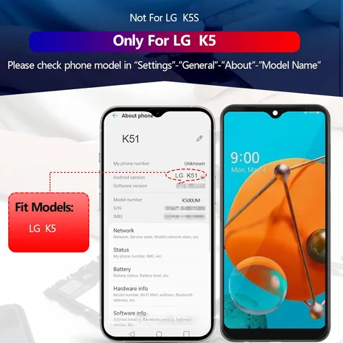 Miniatura 3 de Pantalla para LG K51 reemplazo táctil digitalizador para LG K51 LCD K500 K500UM K500KM K500MM LMK500MM LMK500MM LCD Panel de reemplazo con kit