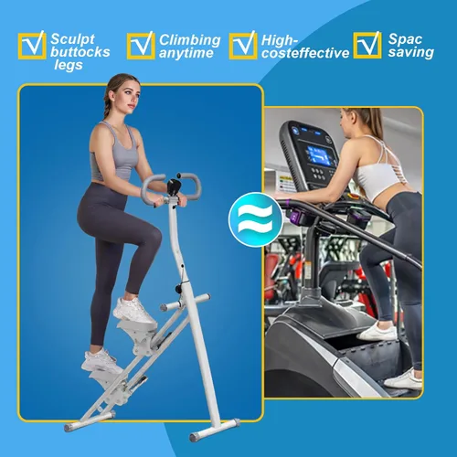 Miniatura 4 de Escalera para gimnasio en casa, máquina de entrenamiento vertical plegable, máquina de entrenamiento de cuerpo completo con asas ajustables, monitor