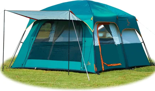 Miniatura 20 de KTT Extra Large Tent 10-12-14 Person(Style-B),Family Cabin Tents,2 Rooms,3 Doors and 3 Windows with Mesh,Straight Wall,Waterproof,Double Layer,Big