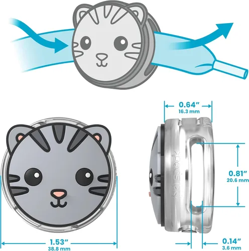Miniatura 2 de Speck Tagimals - Lindo soporte para AirTag de Apple de dibujos animados, fundas ocultas para AirTag, se fija fácilmente al zapato o al collar, 4