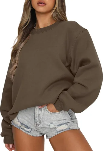 Miniatura 96 de EFAN Sudaderas de gran tamaño con cuello redondo Y2K para mujer, sudaderas con capucha para otoño, moda 2025, ropa para adolescentes y niñas, lindo