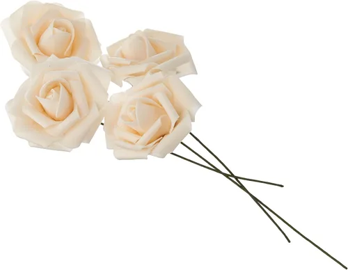 Miniatura 20 de Wrapables® Flor de rosa artificial, flores de tacto real para ramos de boda y centros de mesa, aguamarina