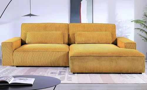Miniatura 11 de Container Furniture Direct Luxe - Sofá modular de dos piezas de gran tamaño para sala de estar, sofá en forma de L con diván, tapizado con tela