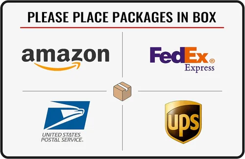 Bestylez - Por favor coloque los paquetes en la caja, señal de entrega para uso en exteriores de 30 x 20 cm (025)