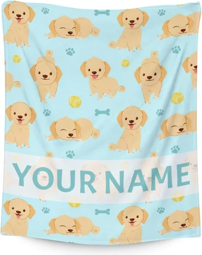 Miniatura 11 de Golden Retriever - Manta para niñas, tamaño de regazo de 30 x 40 pulgadas, manta de felpa suave y mullida, manta colorida y linda para sala de estar