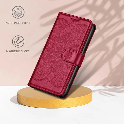 Miniatura 6 de Funda tipo cartera para iPhone 13, [Bloqueo RFID] con 3 ranuras para tarjetas con ranura para tarjeta de crédito, cubierta protectora magnética
