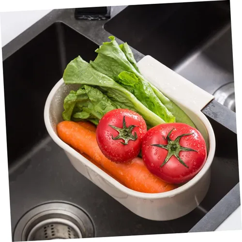 Miniatura 2 de BESTonZON Cesta colgante para fregadero de cocina, filtro de esponja de plástico, cesta de colador de colador, cesta de fregadero de cocina, soporte