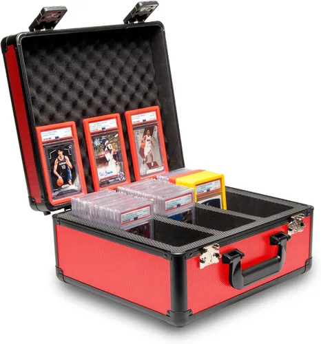 Miniatura 11 de SLAB ARMOR - Caja de almacenamiento de tarjetas graduadas de 3 filas, estuche de losa PSA para tarjetas graduadas con capacidad para más de 120 Negro