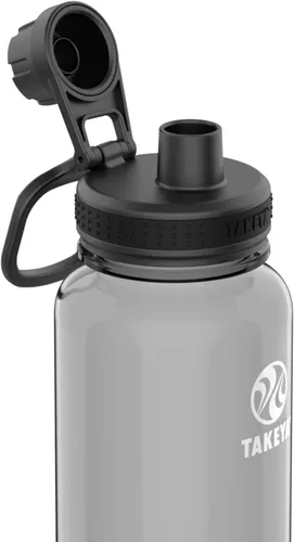 Miniatura 9 de Takeya Tritan - Botella de Agua Deportiva con Tapa de Boquilla - Sin BPA y Apta para Lavavajillas - Botella Reutilizable con Asa en la Tapa - Rosa