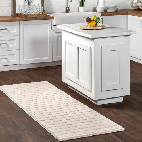 Miniatura 32 de nuLOOM SuperiorWash Collection Kai Blanco Hueso, 5 x 8 pies, esponjosa y acogedora, de alto tráfico, resistente a las manchas, fácil de limpiar, Kai