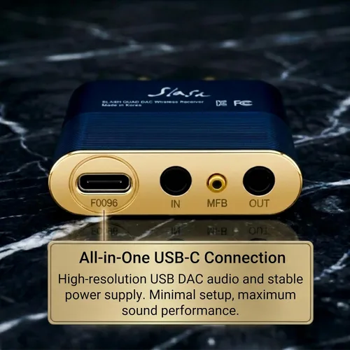 Miniatura 4 de Slash Receptor de audio Bluetooth de 6 alta resolución para estéreo doméstico, adaptador inalámbrico audiófilo con ESS Quad DAC (ES9219), entrada