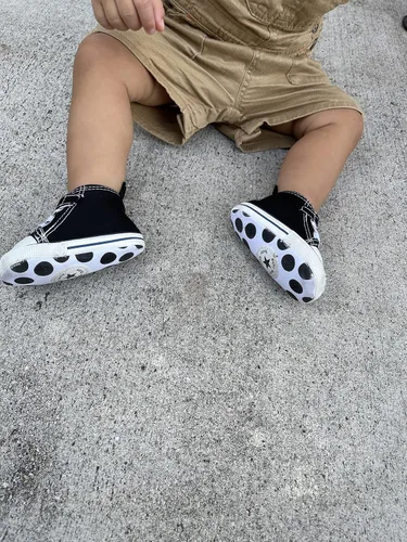 Miniatura 8 de Happy Dino Tenis unisex para bebés suaves sin corbata suela antideslizante zapatos de lona para primeros caminos elegantes zapatos para recién