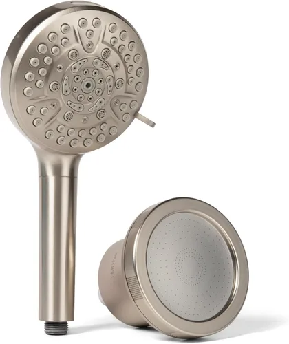 Miniatura 7 de MDhair Cabezal de ducha filtrado de mano para cabello y piel más saludables: filtro de 5 etapas que elimina el cloro y los metales pesados, filtro