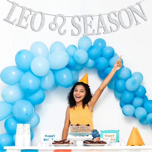 Miniatura 5 de Cartel de la temporada de Leo, cartel de Big Leo Energy, 12 Constelaciones Tema de Historia de Feliz Cumpleaños, Suministros de Decoración de Fiesta