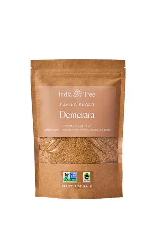 India Tree Azúcar Demerara, 1 lb (paquete de 4)